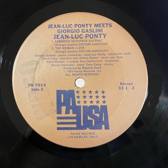 Jean-Luc Ponty/Giorgio Gaslini LP vintage vinyl record jazz - Picture 6 of 6